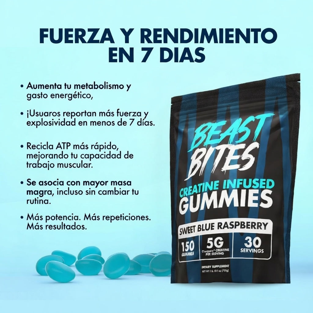 Suplemento Creatina Gomitas Beast Bites