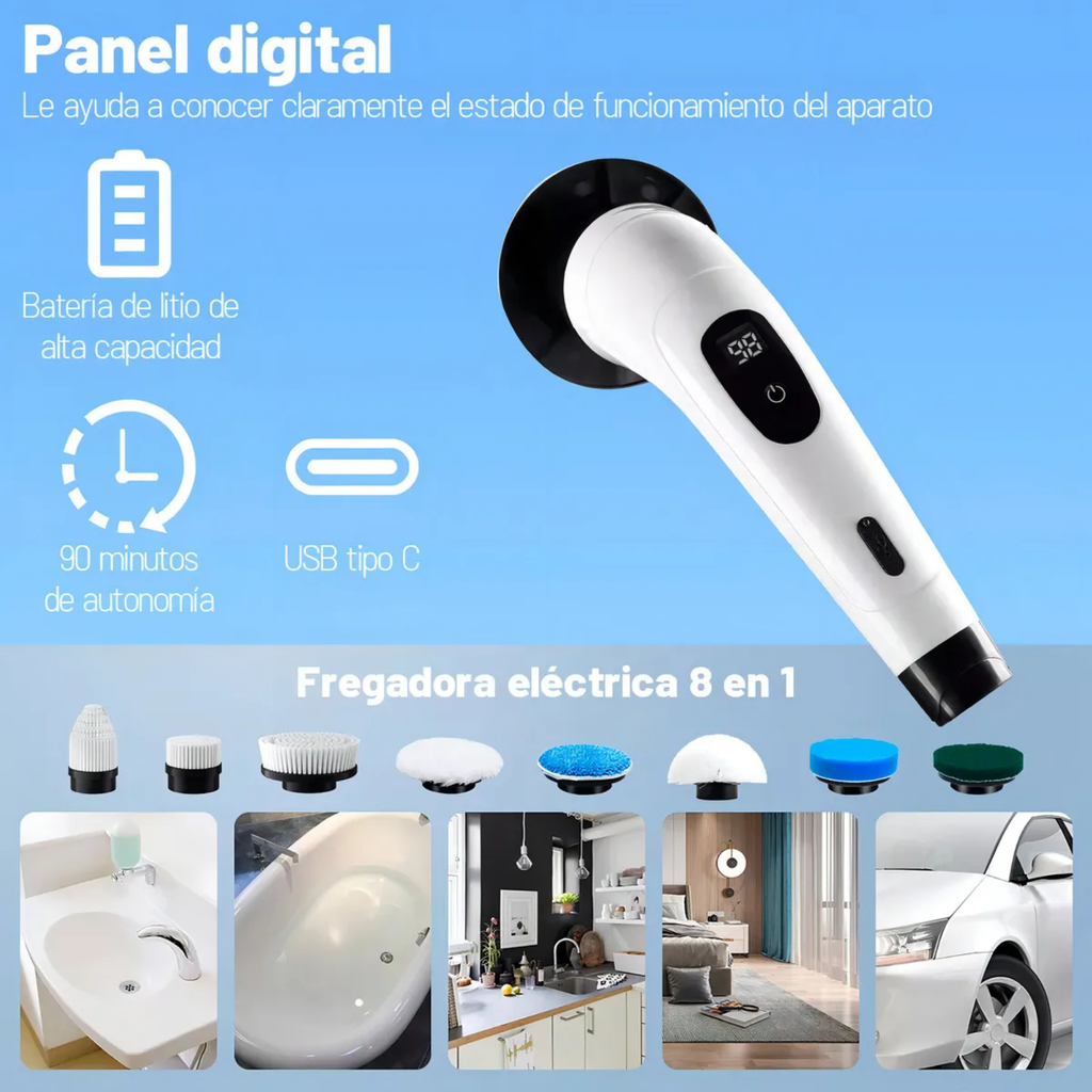 Cepillo Electrico Limpieza 9 en 1