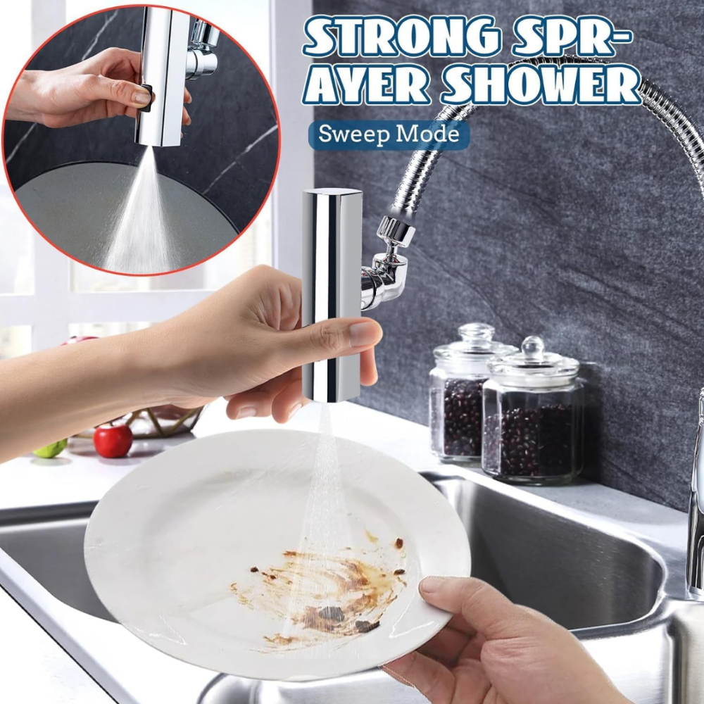 Grifo Largo Giratorio 720° Lavabo