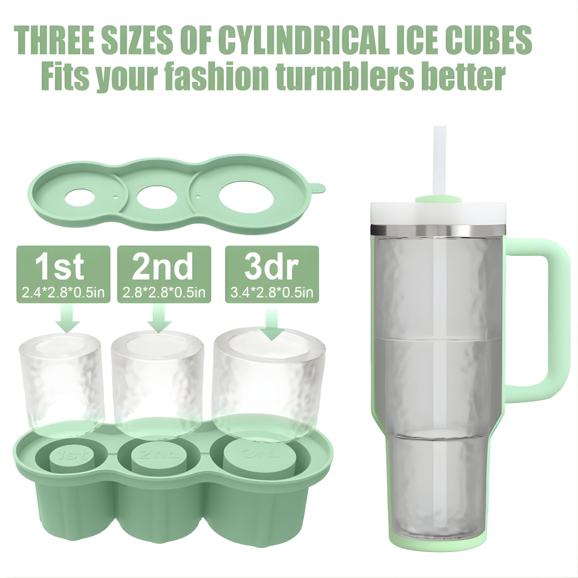 Bandeja Molde 3 Cubos de Hielo Stanley