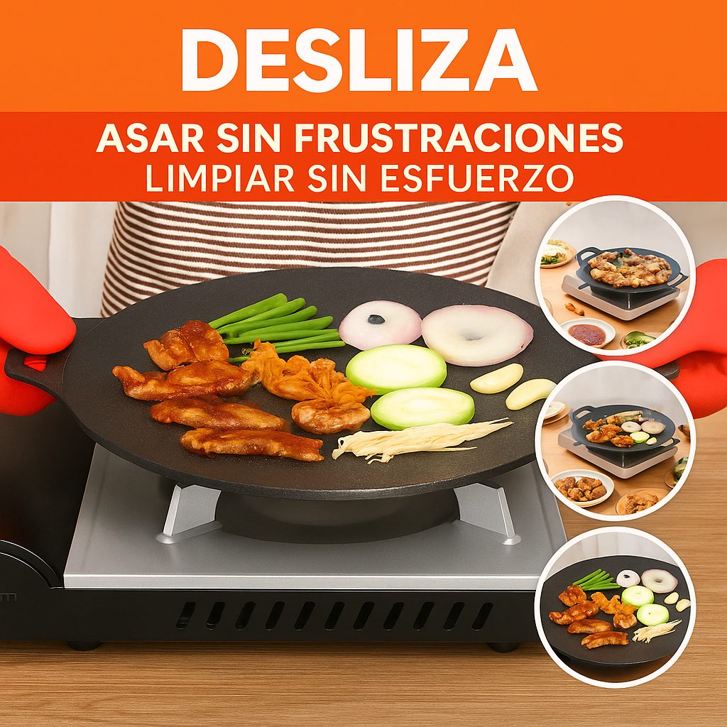 DESLIZA® SARTEN PARRILLA COREANA