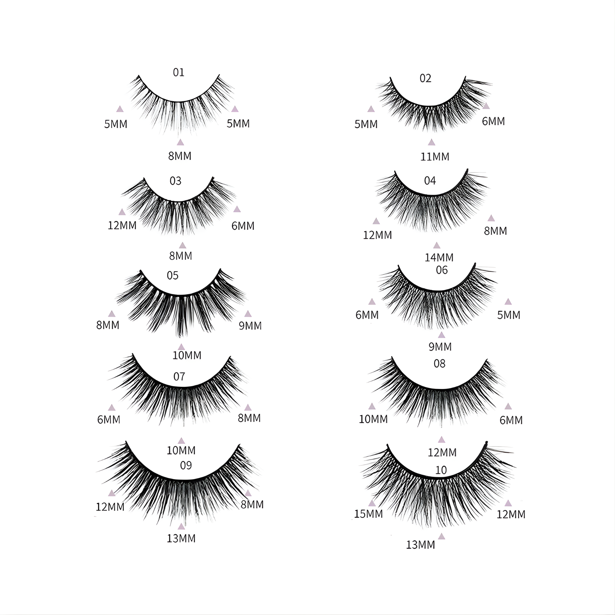 Kit 10 Pestañas magnéticas 3D+delineador